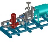 3D modell av reglar och värmeväxlarstationer