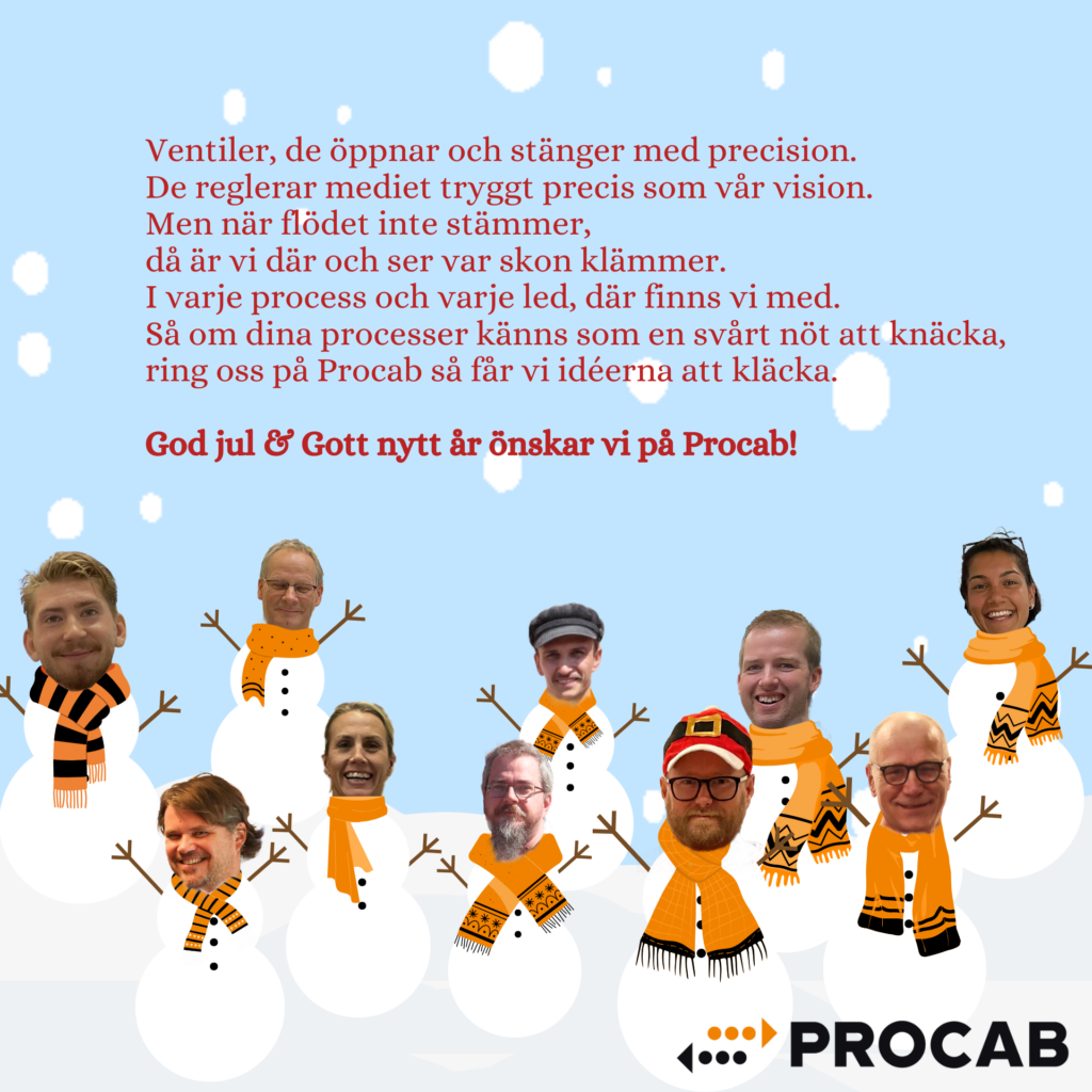 God jul önskar Procab